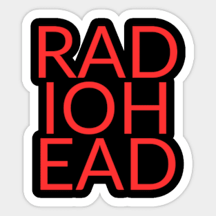 radiohead, rock, band, music Sticker